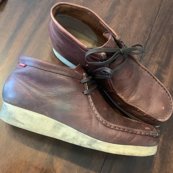 Clarks High Top Burgundy Wallabee Chukka Burgundy - Picture 7 of 7